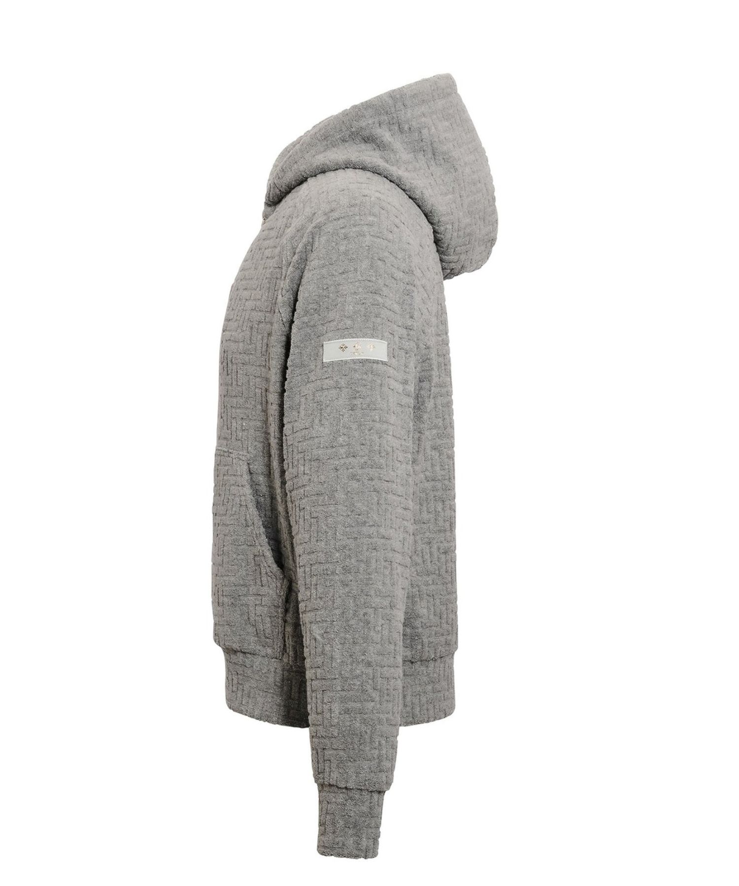 BIANCA ビアンカ パーカー (グレー) 綿 / モノグラム柄ジャカード/ パイル素材 /メタルファスナー /  LCKZ0471063588