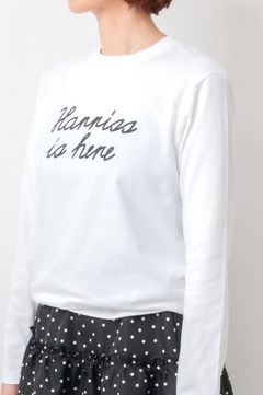 Printed long T-shirt (ブラック) コットン / クルーネック / ウォッシャブル / FK242-15213 02
