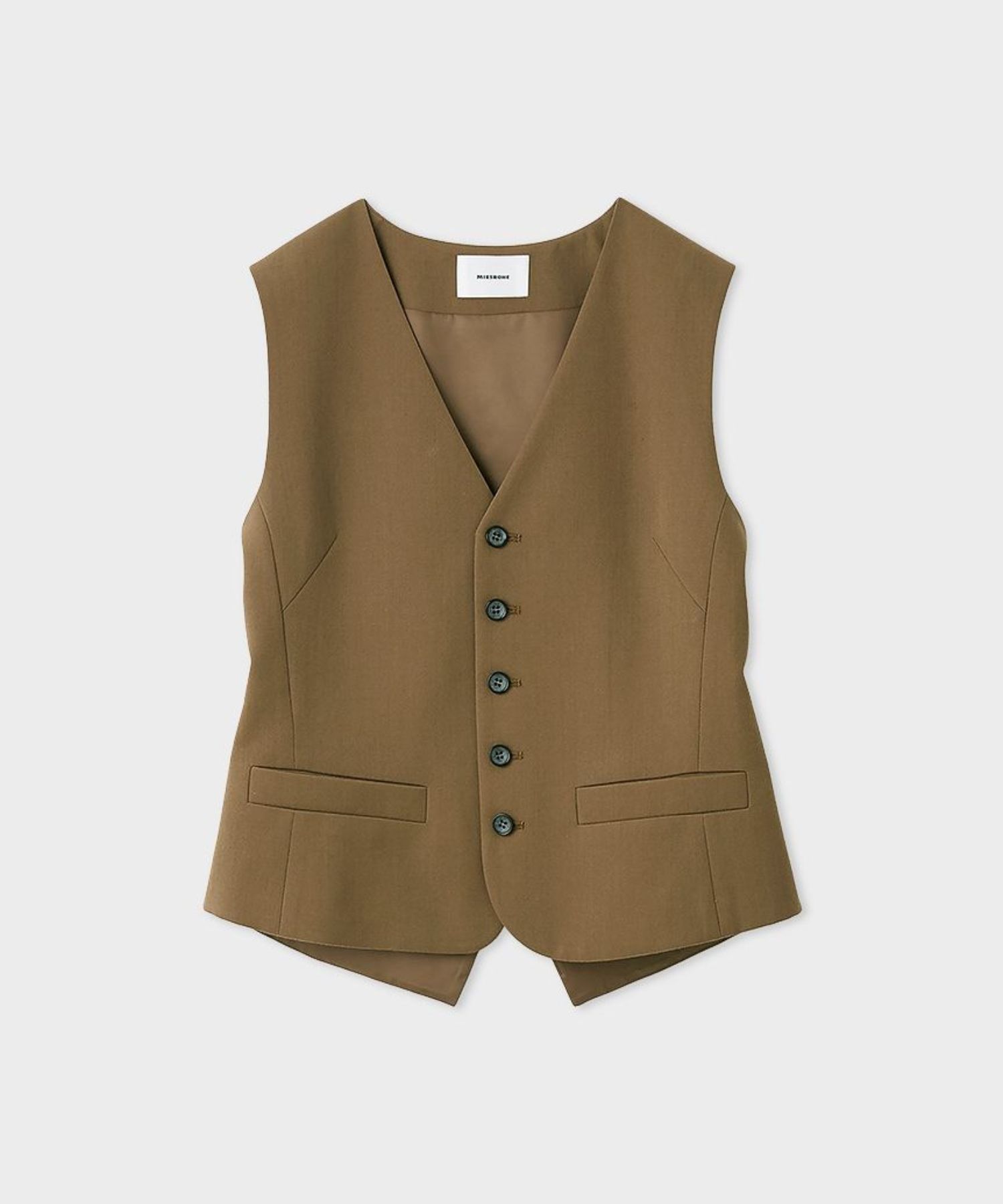 スーツベスト(モカ)ポリエステル / 裏地あり / MWFV261024