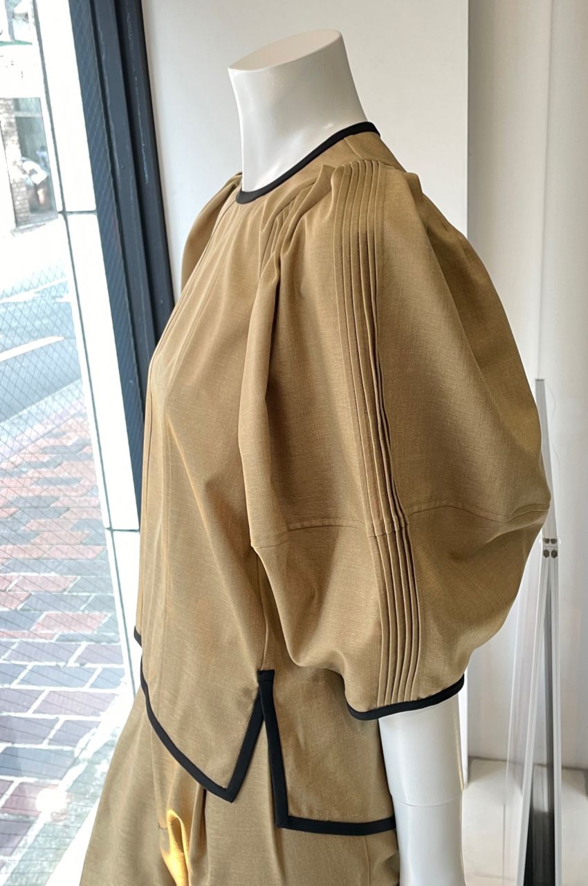 BICOLOR PIPING BL/バイカラーパイピングブラウス