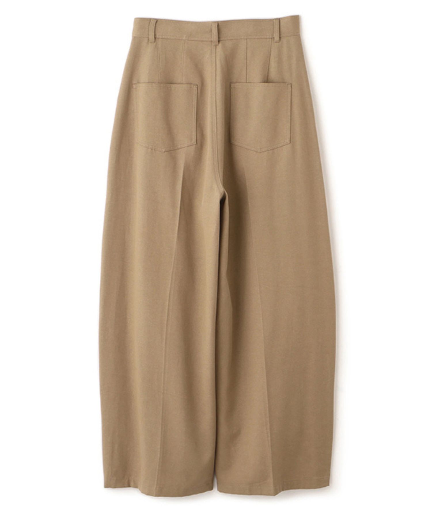 ソフトコットンタックカーブパンツ(ベージュ)綿 / カーブライン / フロントに深めタック / 1226220076
