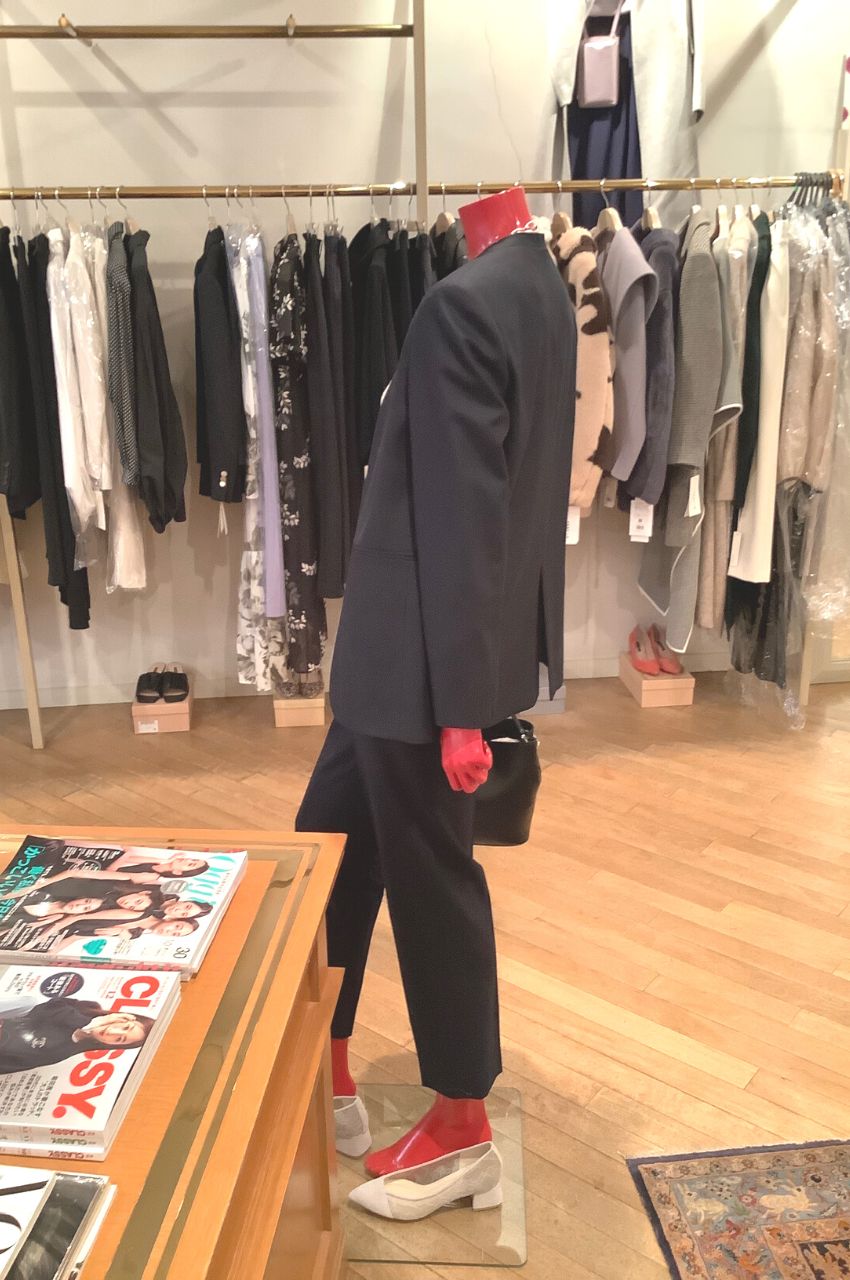 SUPER FINE WOOL SAXONY COLLARLESS JACKET / スーパーファインウールサキソニー ノーカラージャケット