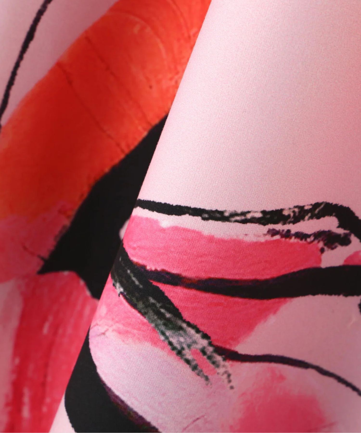 フラワープリントタフタフレアースカート(ピンク系)ポリエステル / ストレッチ無し / 裏地あり / くるぶしくらいの丈 / 脇ファスナーあき / 0316120120