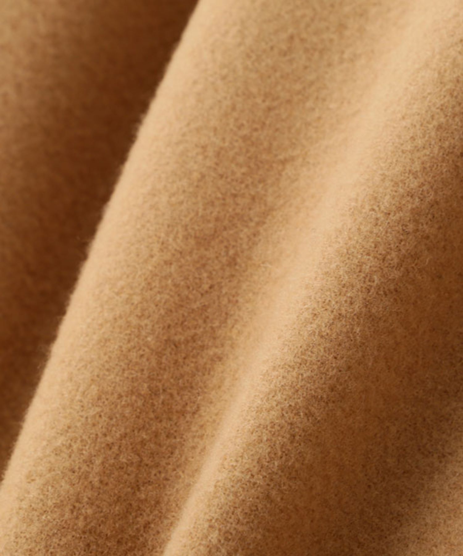 メルトンロングリバーコート ( CAMEL ) 毛 / 共地ベルト付 / オーバーサイズ / 軽量 / 1225600088