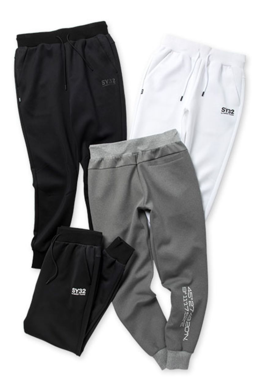 DOUBLE KNIT EMBOSS LOGO LONG PANTS/ ダンボールニットロングパンツ