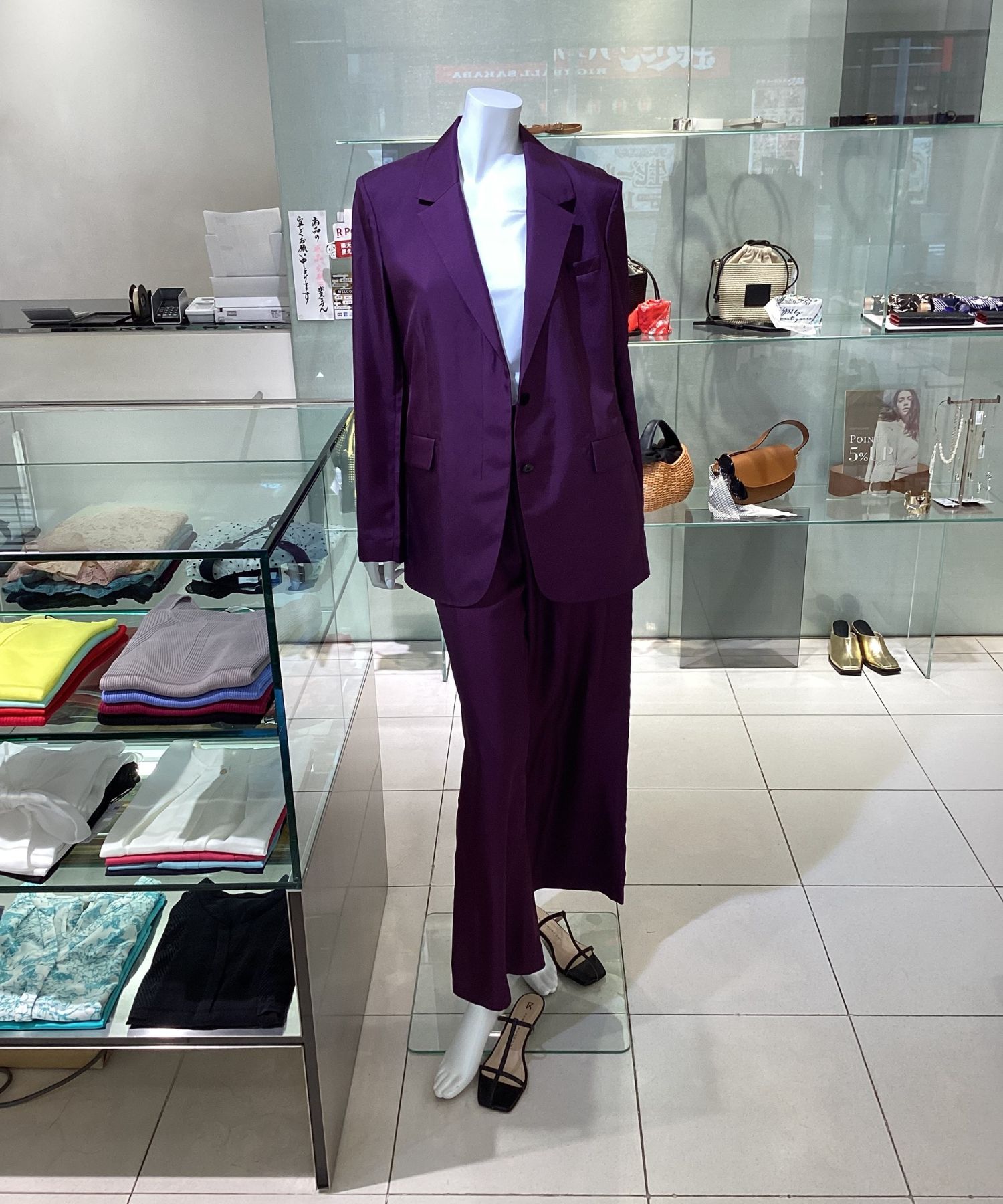 Mod Silk Twil Cinched Blazer(ブラックアイリス)綿 / ウォッシャブル / 手洗い可 / 01-5304109