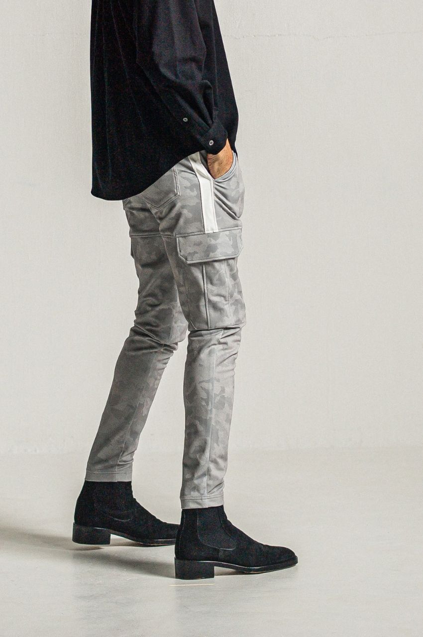 Darrell HEAT cargo PT (GREYCAMO) ナイロン / 裏起毛 / 360°ストレッチ / サイドライン  /RC34-ST-010H