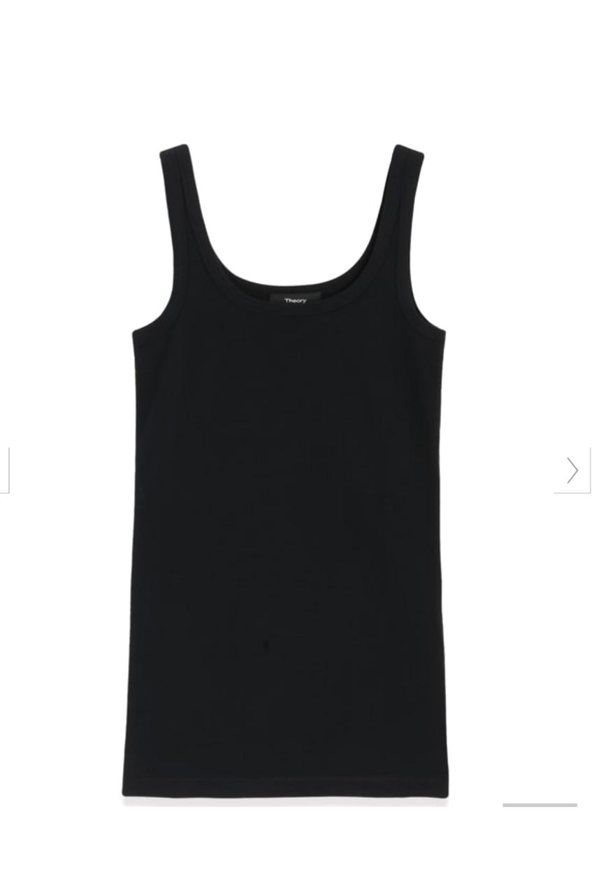 Theory 21SS ウォッシャブル タンクトップ ブラック Theory - タンクトップ(グレー) コットン / ストレッチ / 手洗い