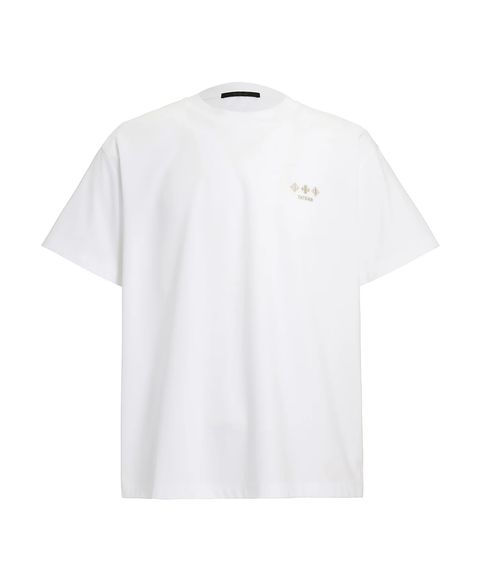 【 MEN】NUNKI ヌンキ Tシャツ(ホワイト) 綿 /前後 ロゴ / オーバーサイズ / 透け感無し / MCKZ0378083588