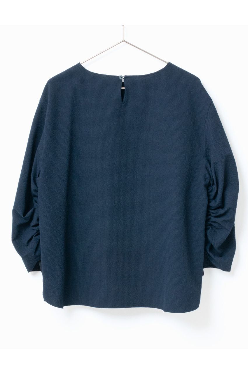 Gather sleeve blouse (ネイビーブルー) / ポリエステル /  吸水速乾  / セットアップ / FS242-52014