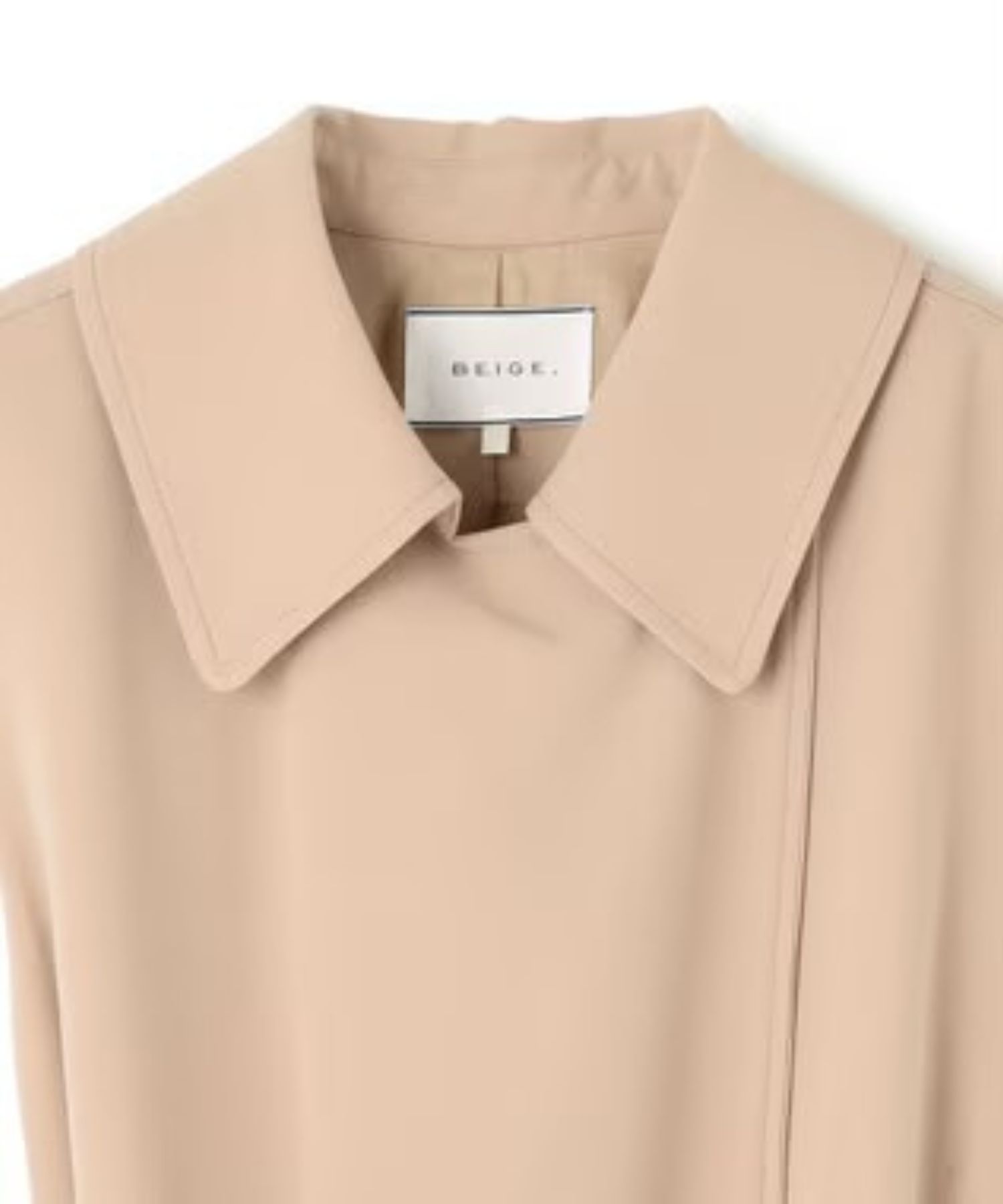 FLEUR / ラップデザインロングジレ (Beige) トリアセテート / 共布ベルト付き / サイドポケット / 軽量 / VRCWGA0214