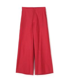 コットンリネンウェザー ストレートパンツ (レッド) リネン / ドライタッチ / ノータック /   バックウエストゴム / 手洗可 / 14-04-62-04501