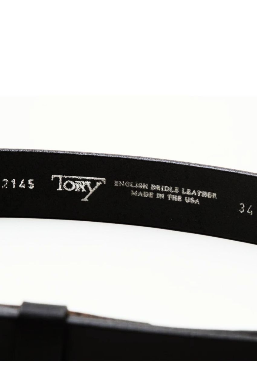 PLAIN STRAP BELT 2145 / プレーンストラップベルト（ブラック）牛革 / ブライドルレザー / 厚い / 頑丈 / エイジング / アメリカ製
