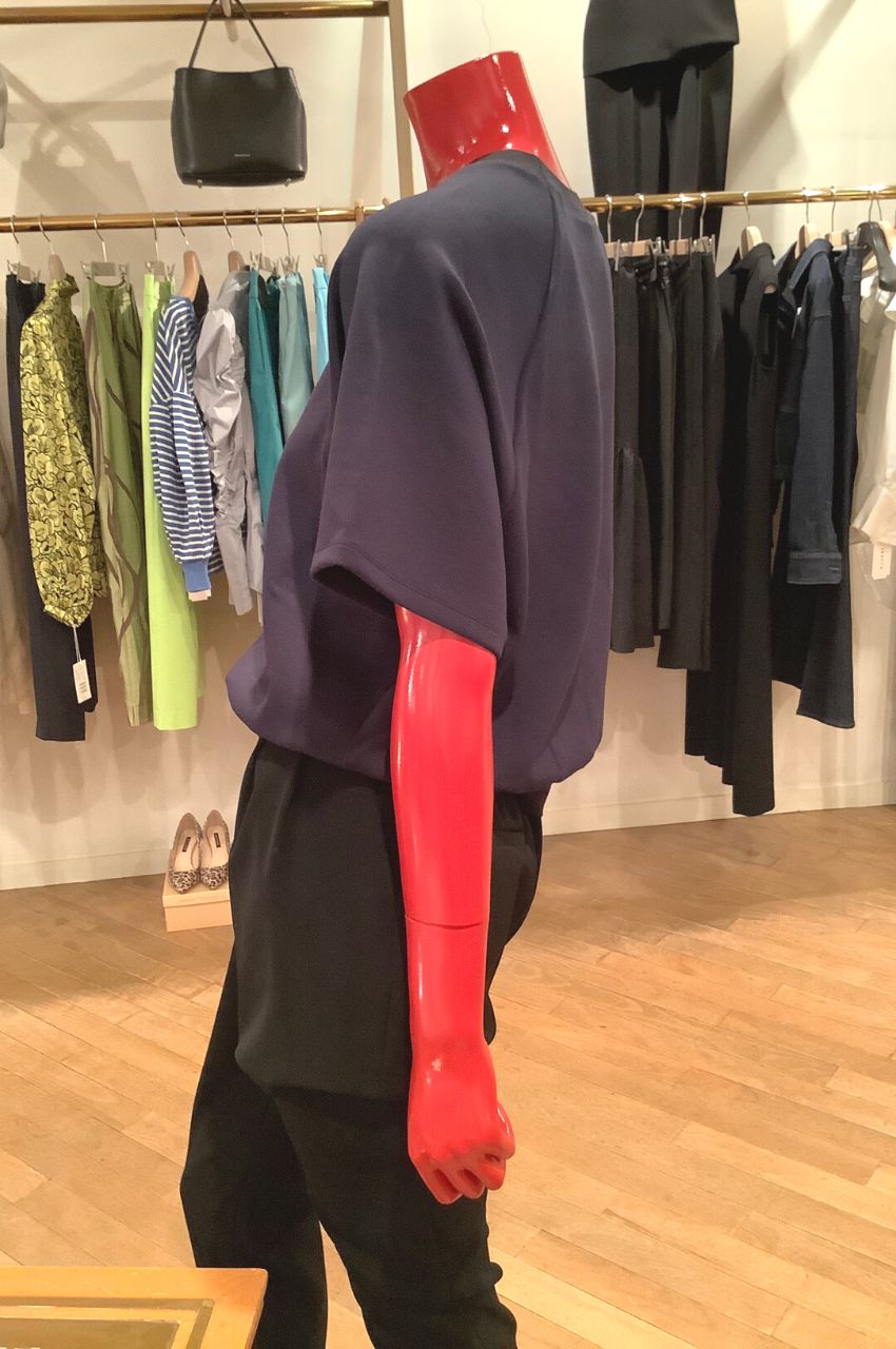 Double Knit LT N SS Seam Sweatsh / クロップドスウェットシャツ