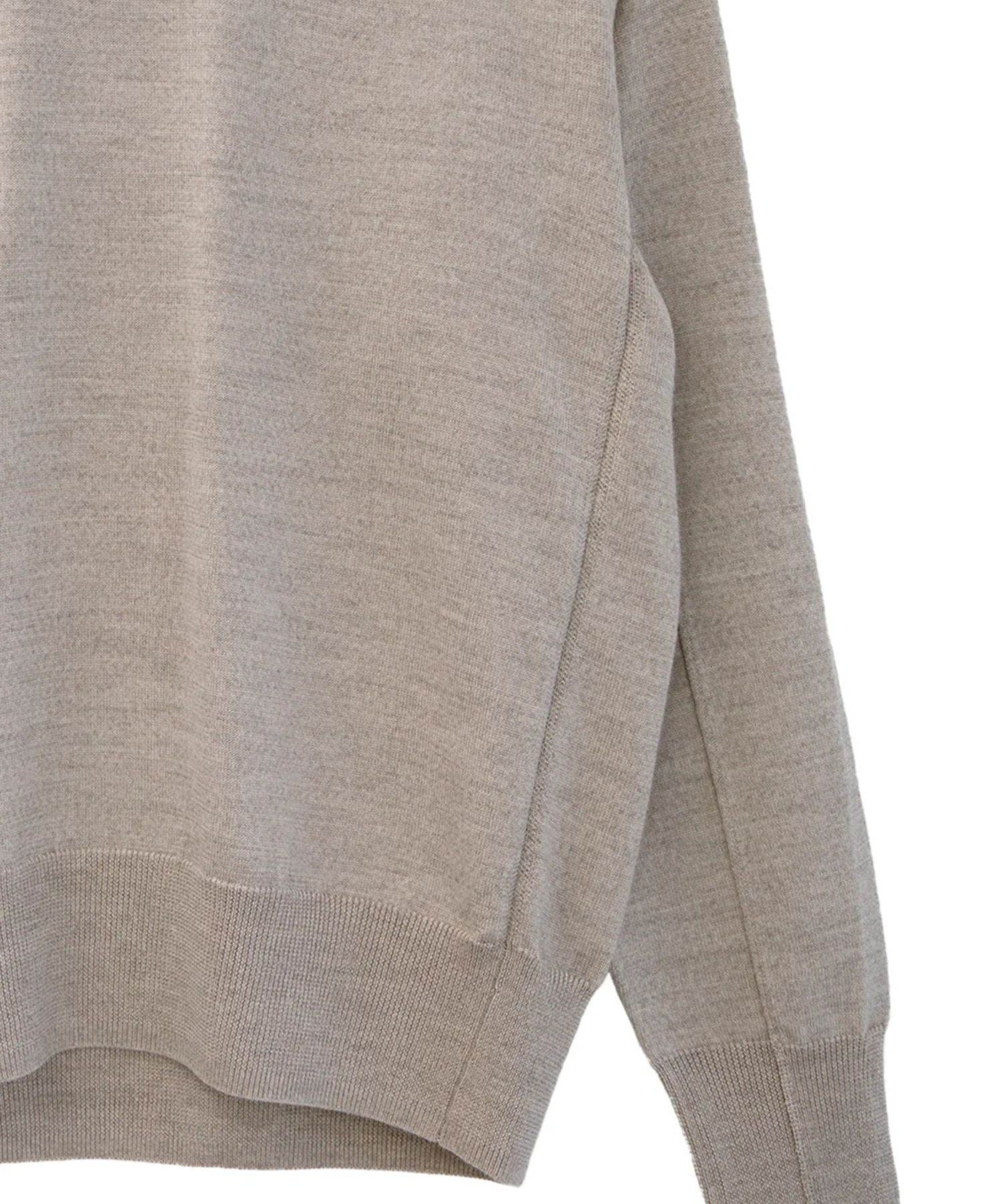 Re Stock Rws wool crew neck pullover (BEIGE) ウール/ 静電気防止 加工 / クルーネック  / 手洗可 / CT22391