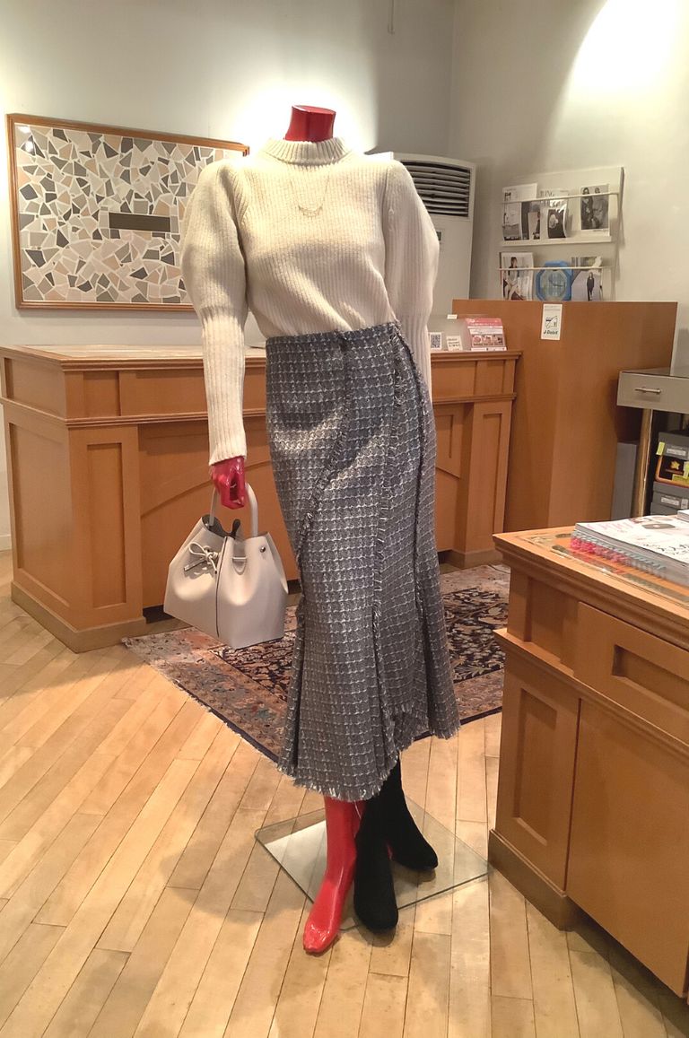 FRAY I.D - SWITCHING MERMAID TWEED SKIRT / スイッチングマーメイド