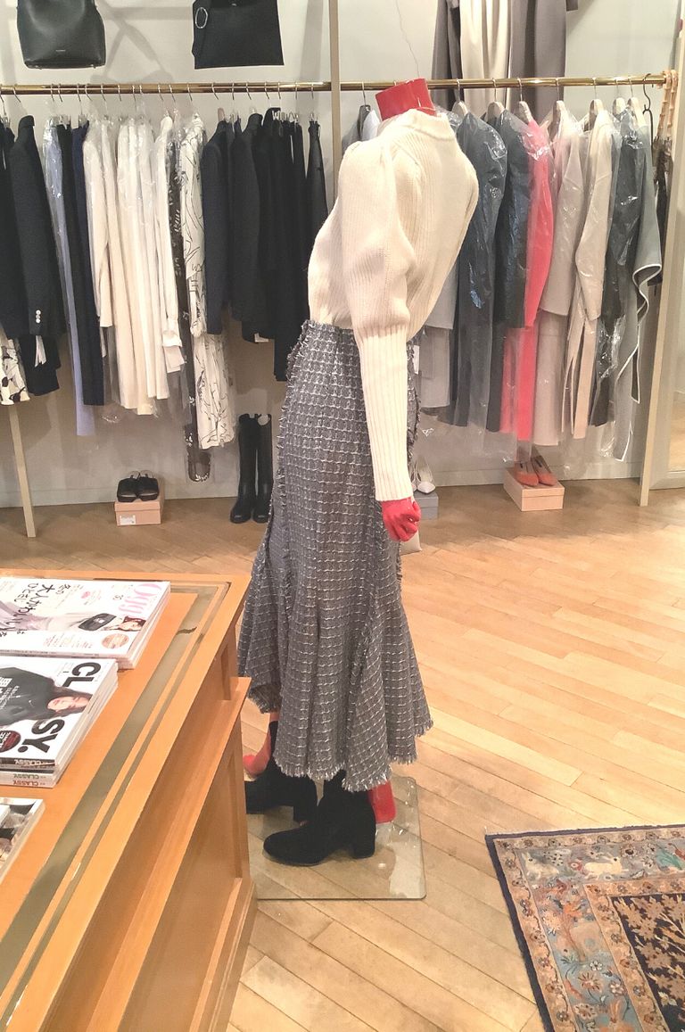 FRAY I.D - SWITCHING MERMAID TWEED SKIRT / スイッチングマーメイド