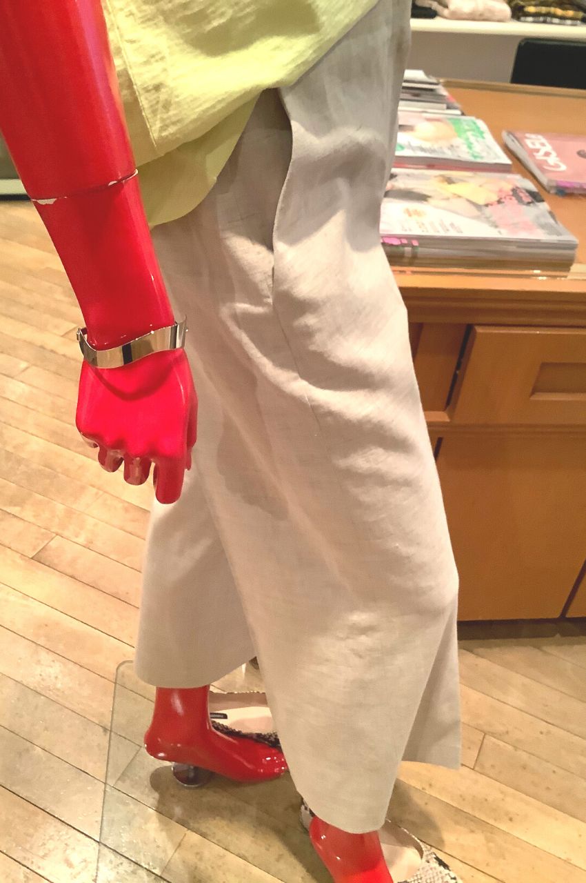 Eco Sharkskin Clean Terena C / クロップドワイドパンツ