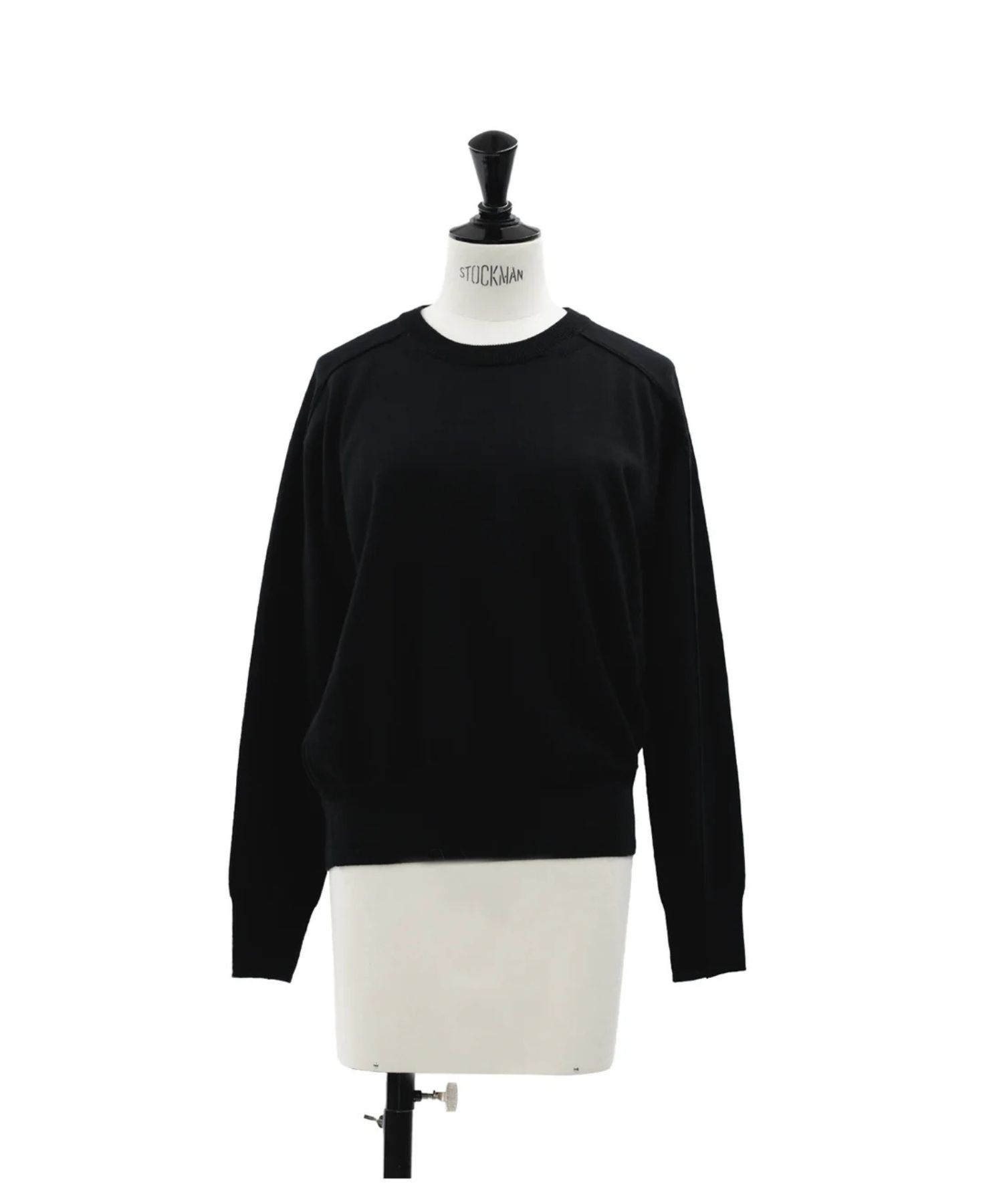 Re Stock Rws wool crew neck pullover (BLACK) ウール/ 静電気防止 加工 / クルーネック  / 手洗可 / CT22391