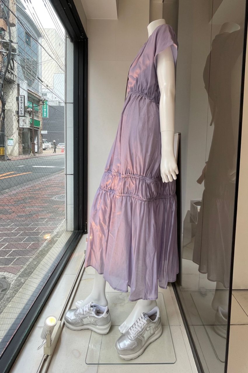 SHEER GATHER F&F OP / シアーギャザーワンピース