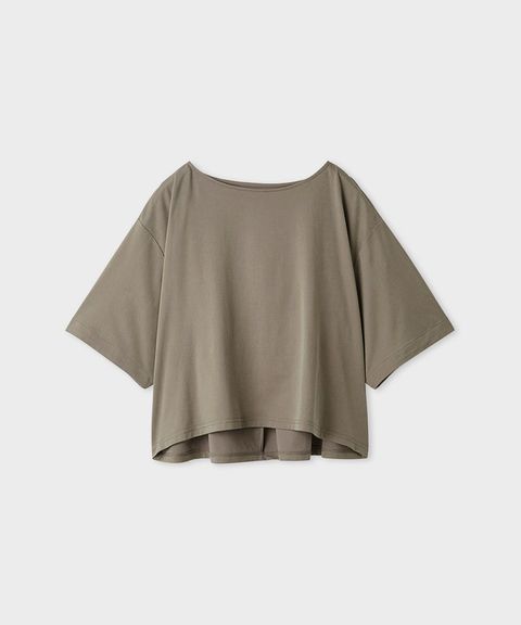 キュプラバックドレープカットトップス(モカ) キュプラ / ウォッシャブル /  手洗い可 / MWCT264009