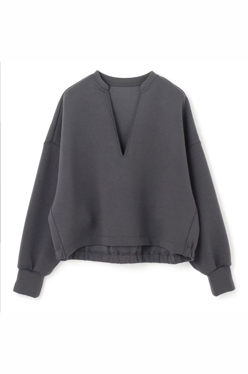 BEAUTY FORM JERSEY キーネックプルオーバー (チャコール) ポリエステル / UVカット / 軽量 / ウォッシャブル / KKUMCW0361