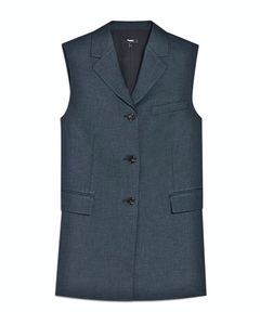City Twill 3 Button Slash Vest (ノクターンネイビー) ポリエステル / 裏地有り/ 伸縮性無し / 手洗可/ 01-6204107