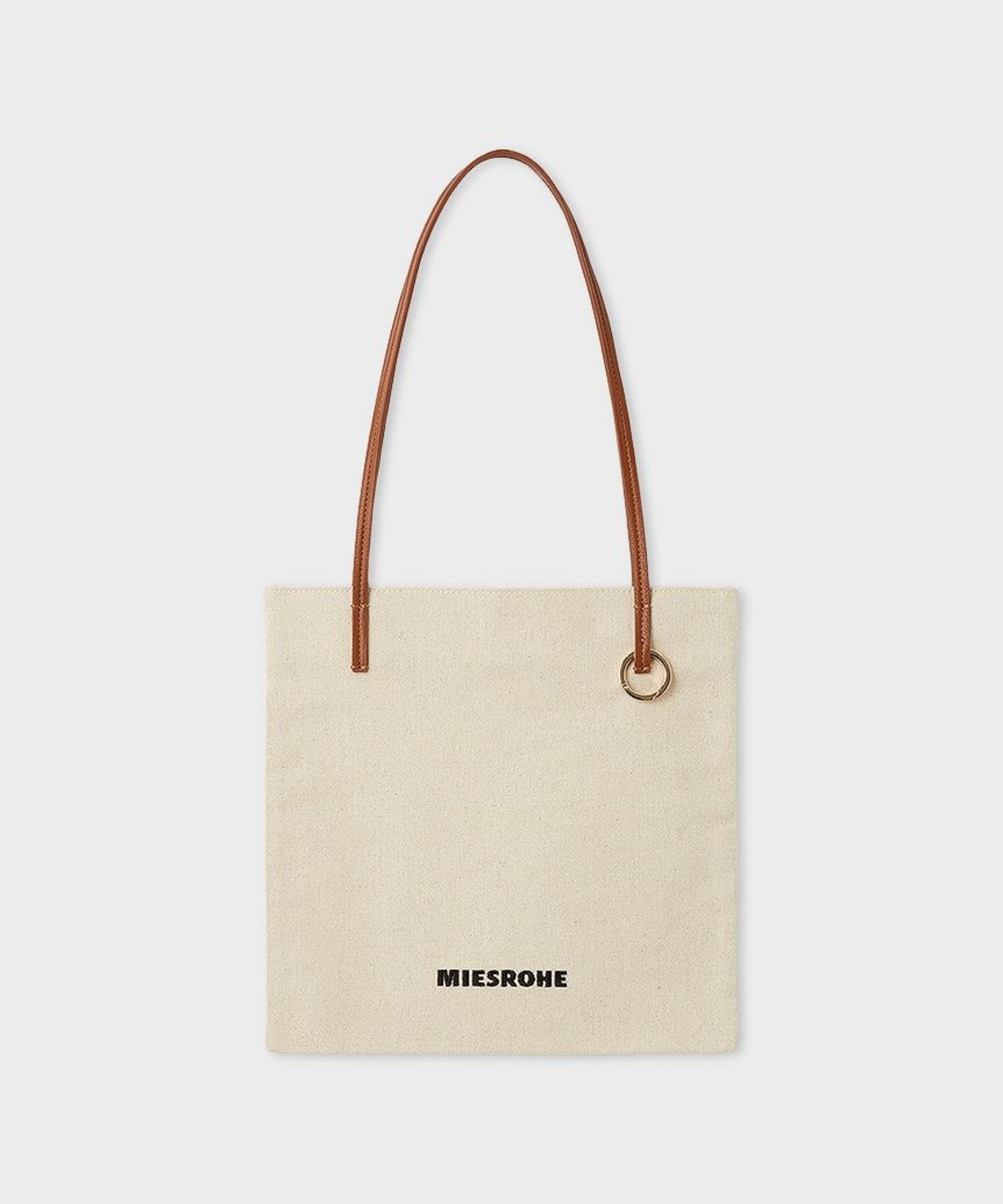 ロゴ刺繍トートバッグ(キャメル) 綿 / 麻混生地 / A4サイズが収納可 / MWGB261505