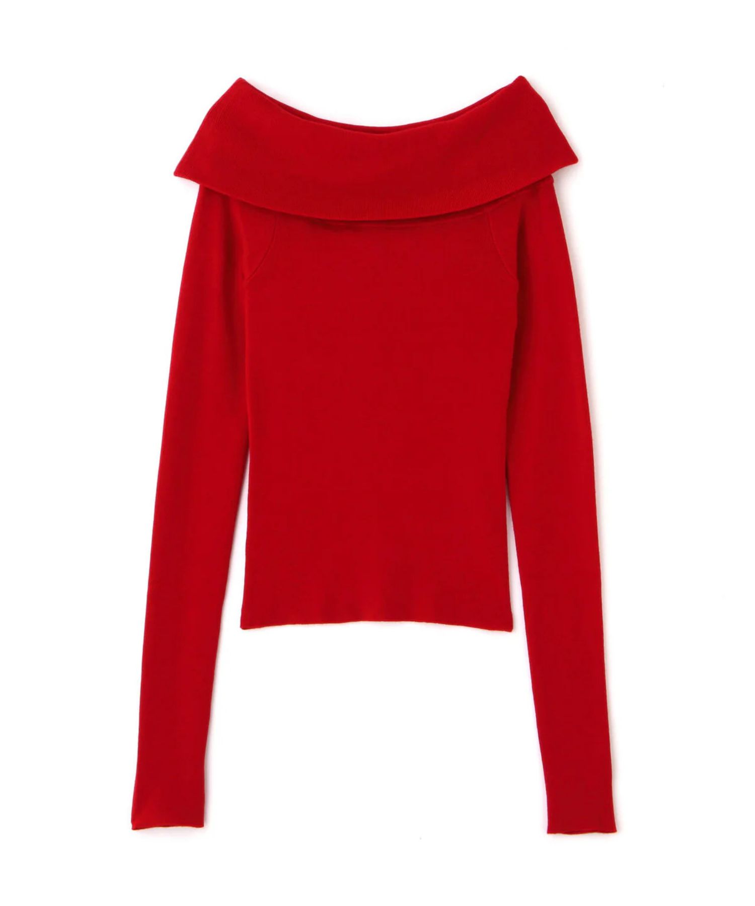 オフショルダー2WAYニットプルオーバー(レッド)ポリエステル / ウォッシャブル / 手洗い可 / かぶって着用 / 裏なし / ストレッチあり/ 0315270114