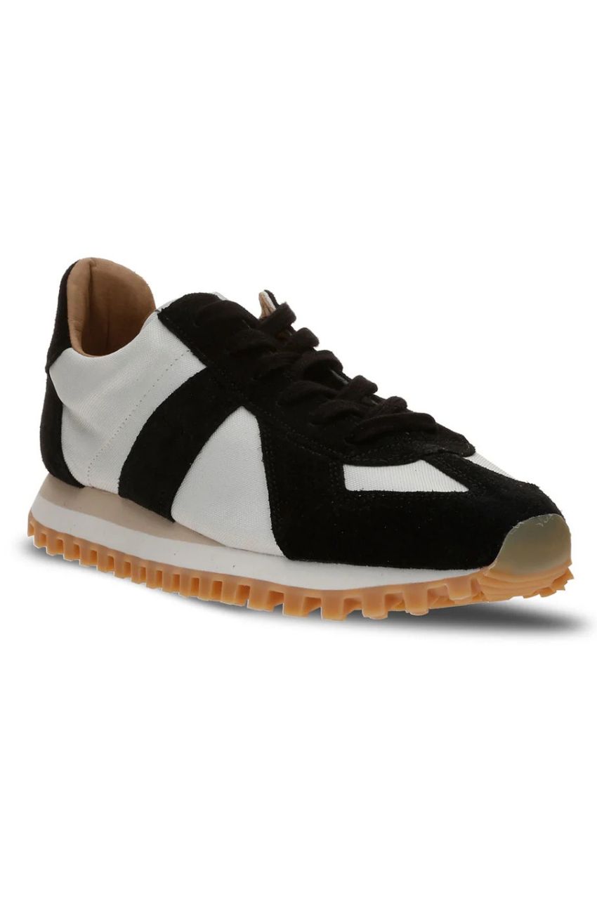 GERMAN TRAINER TRAIL (BLACK IVORY )牛革/ナイロン / TRAIL SOLE / 軽量