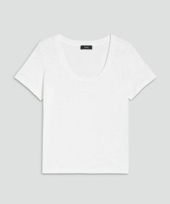 Nebulous P Open Neck  Tee (ホワイト) 綿 / ウォッシャブル / 手洗い可 / 01-6201016