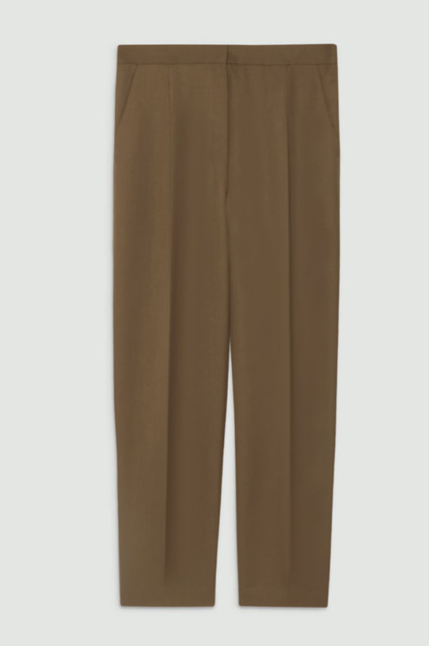 Wool Hopsack Taperd Pant(クローブ)毛 / クロップド丈 / 01-5106420