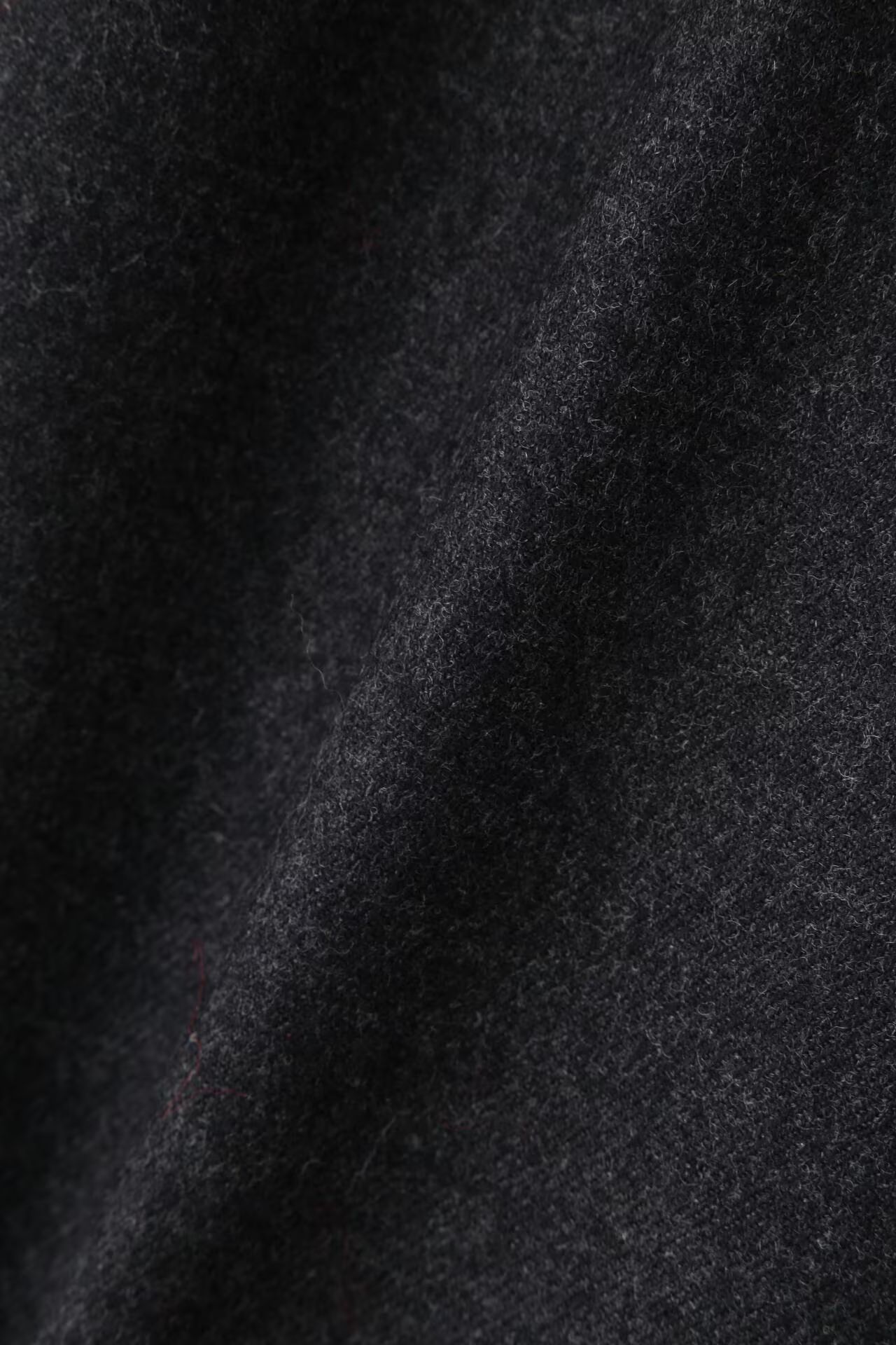 クロスウエストフラノスカート（グレー）ウール / フラノ素材 / ストレッチ / 裏地付き / 後ろファスナー開き / ハイウエスト