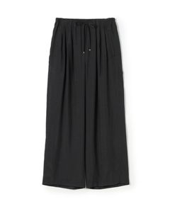 シルキーブロード ドロストワイドパンツ (ダークグレー) ポリエステル / やや薄手 / 裏地有り / 総ゴム / 手洗可 /  11-04-62-04339