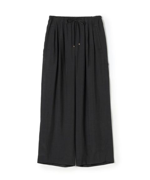 シルキーブロード ドロストワイドパンツ (ダークグレー) ポリエステル / やや薄手 / 裏地有り / 総ゴム / 手洗可 /  11-04-62-04339