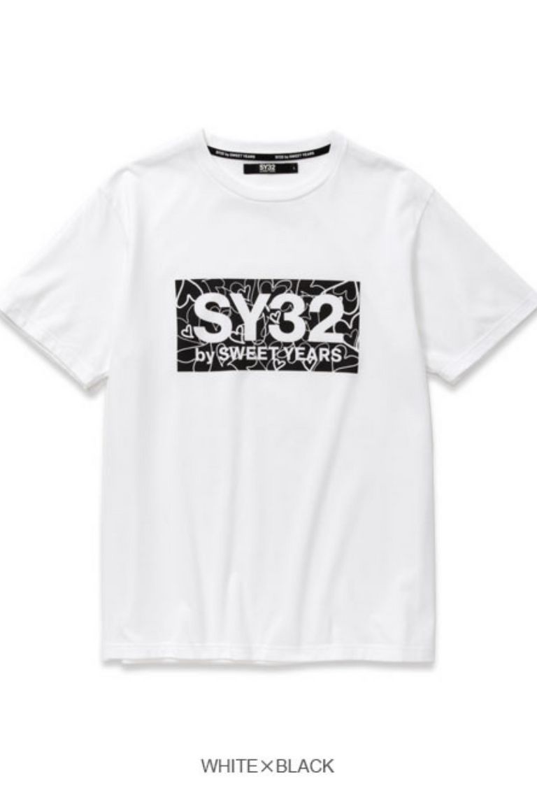 ギフトに最適★SY32 by SWEET YEARS BOX LOGO TEE★定番 半袖 SY32 by SWEET YEARS - HEART BOX LOGO TEE / ハートボックス