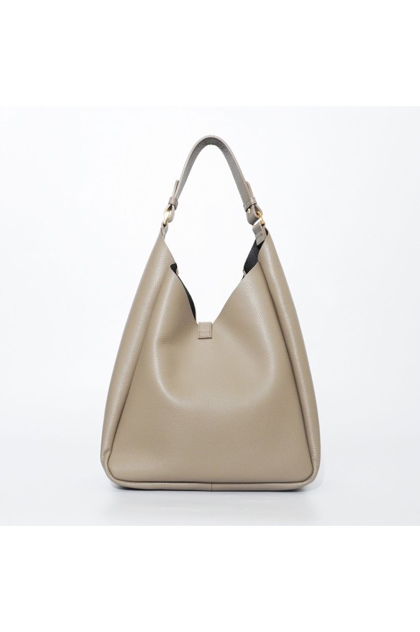TRERO / トレロ (L/taupe / Black) / イタリアンWフェイスレザーワンショルダーバッグ / 牛革 / イタリアンレザー / V-1515