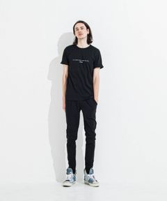 GIZA DAWN ROLL UP TEE (ブラック) コットン / メッセージロゴを入リ / オーガニックコットン /  ややタイト / RC36-T-002