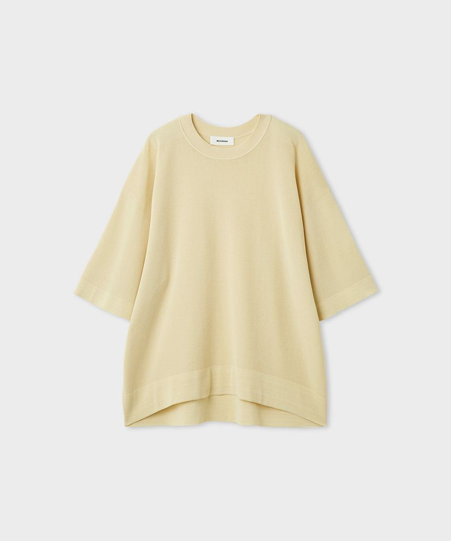 ウォッシャブルシアーワイドニット(ライトベージュ)ナイロン / オーバーサイズ / MWNT261069