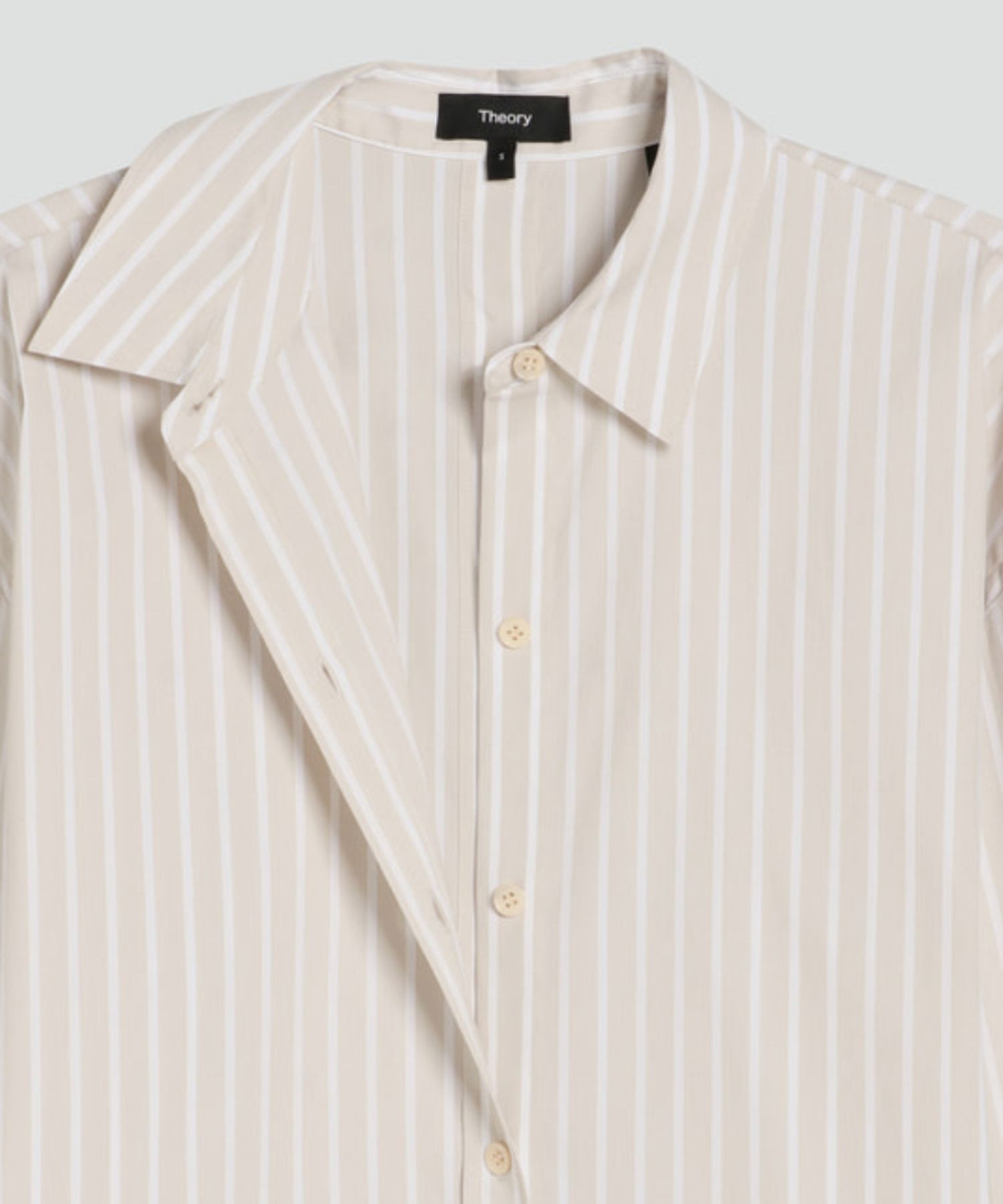 Striped Shirt W Placket Mens Shirt ( サンドマルチ) 綿 / 前後ボタン有り / ストレッチ / 手洗可 / 01-6108219