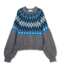 アルパカシャギーノルディックラメニット ( GRY) アクリル / アルパカ混 / スパンコール / ショート丈/ 09WNT255133