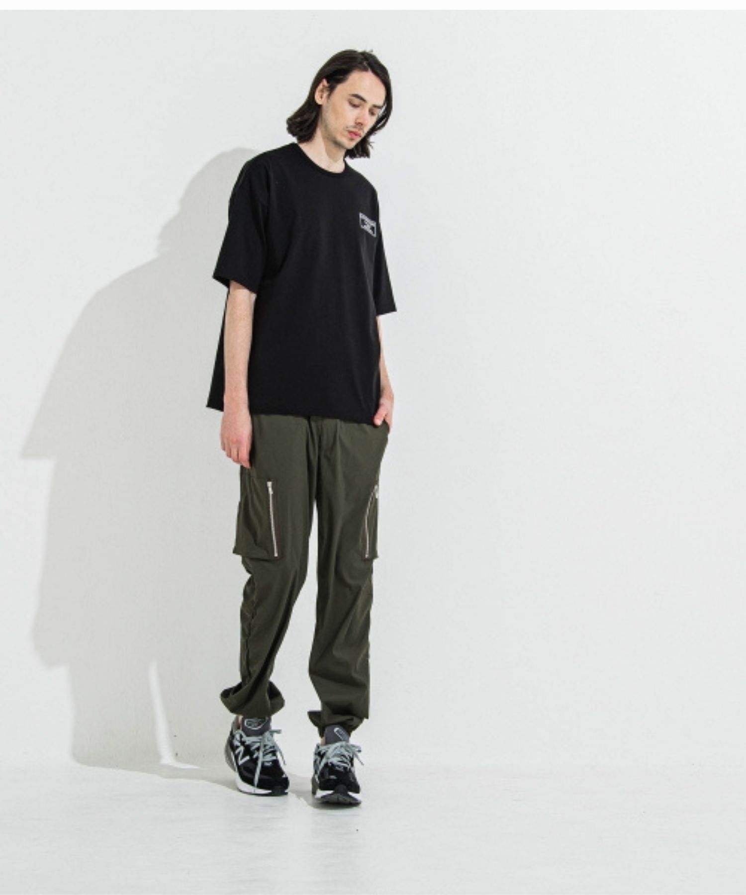 CREW OVER TEE (ブラック) コットン / UVカット / 透湿性/ クルーロゴ / RC36-T-007