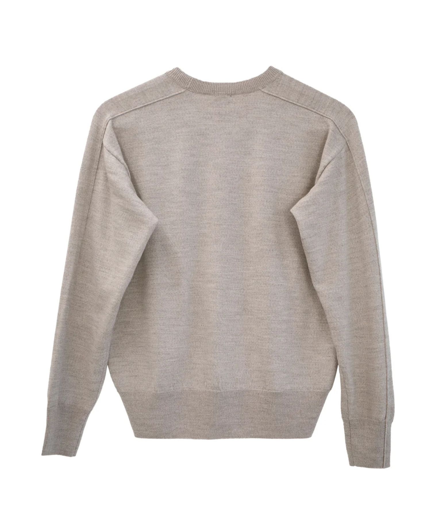 Re Stock Rws wool crew neck pullover (BEIGE) ウール/ 静電気防止 加工 / クルーネック  / 手洗可 / CT22391