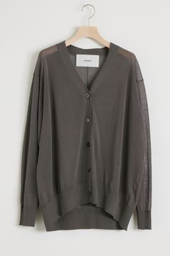 babaa ババ ニットカーディガン グレー