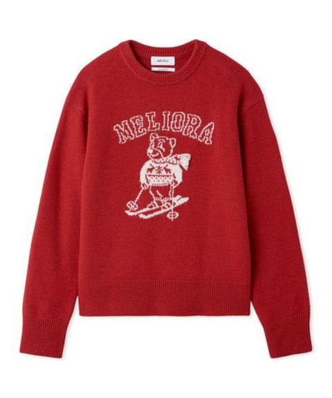 MILAOクルーネックジャガードニット ( RED ) ウール /ジャガードベア / 短め丈 / やや厚手 / 09WNT255134