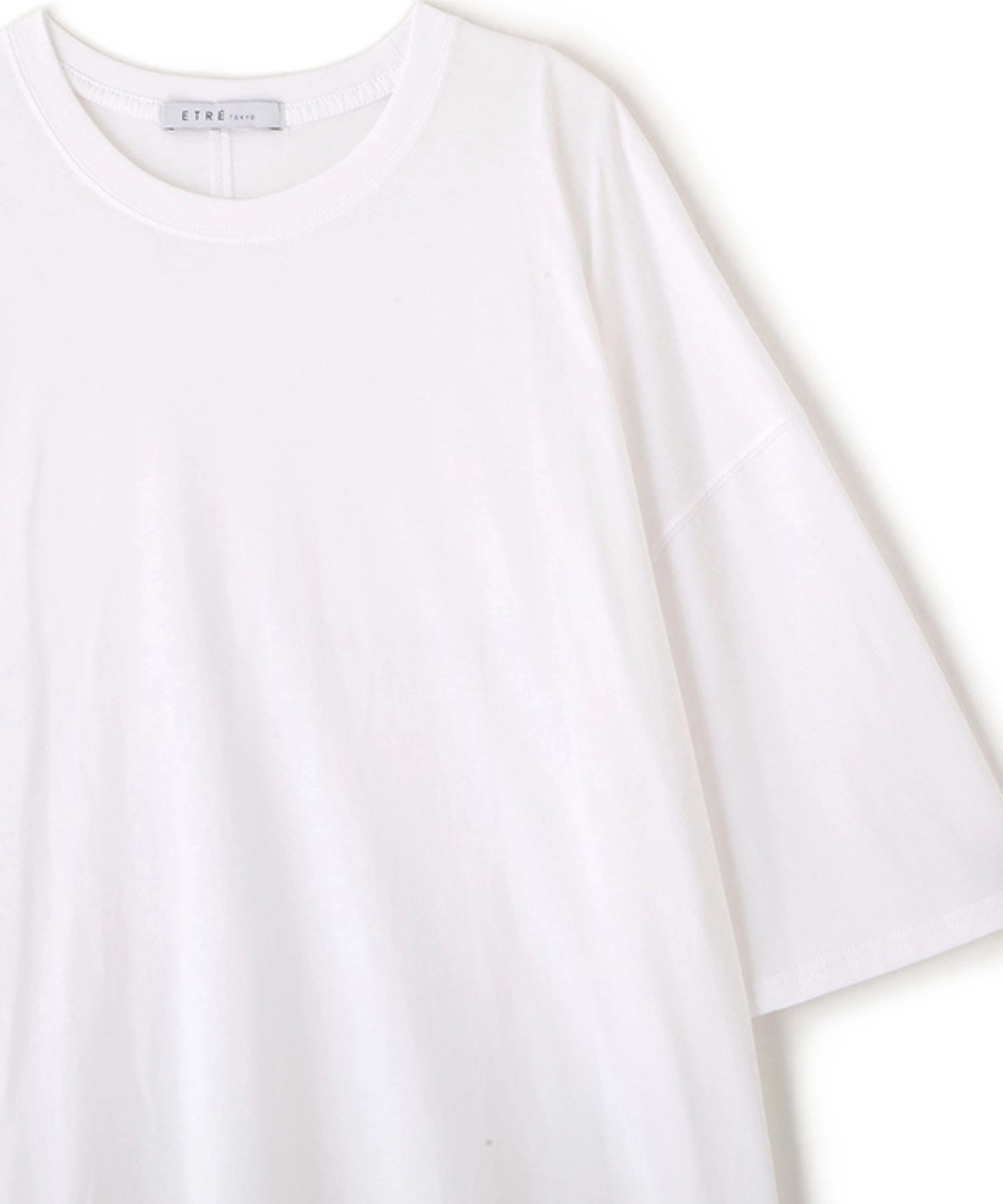 オーバーサイズクールネスTee (WHITE) 綿 / 薄手 / バイオ加工 / UVカット / 接触冷感機能 / 1226212082