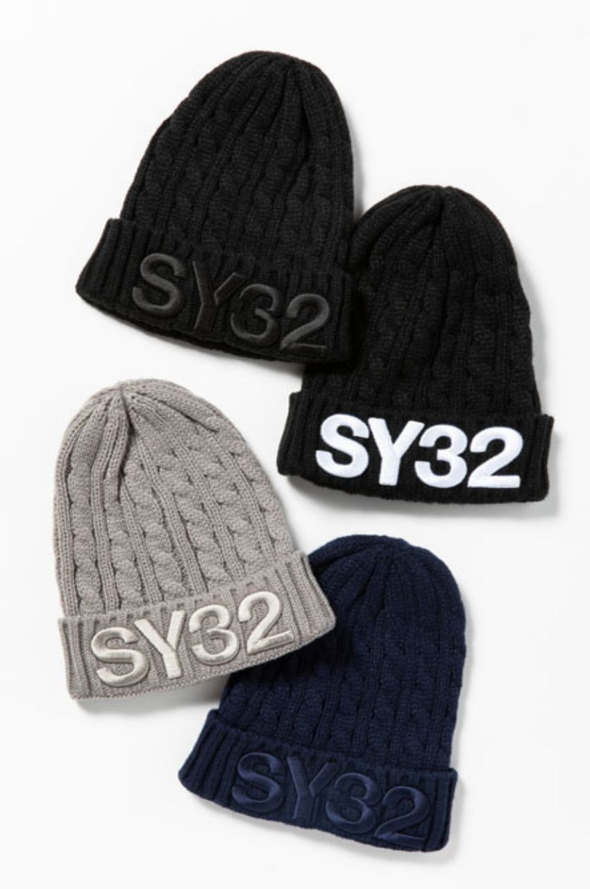 3D LOGO CABLE KNIT / CAP