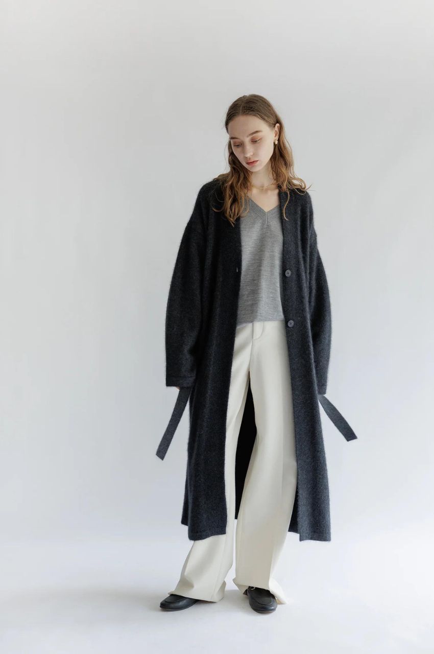 Rws wool v neck pullover (L.GREY) ウール / 長袖 / 薄手 / 手洗い可 / CT22310