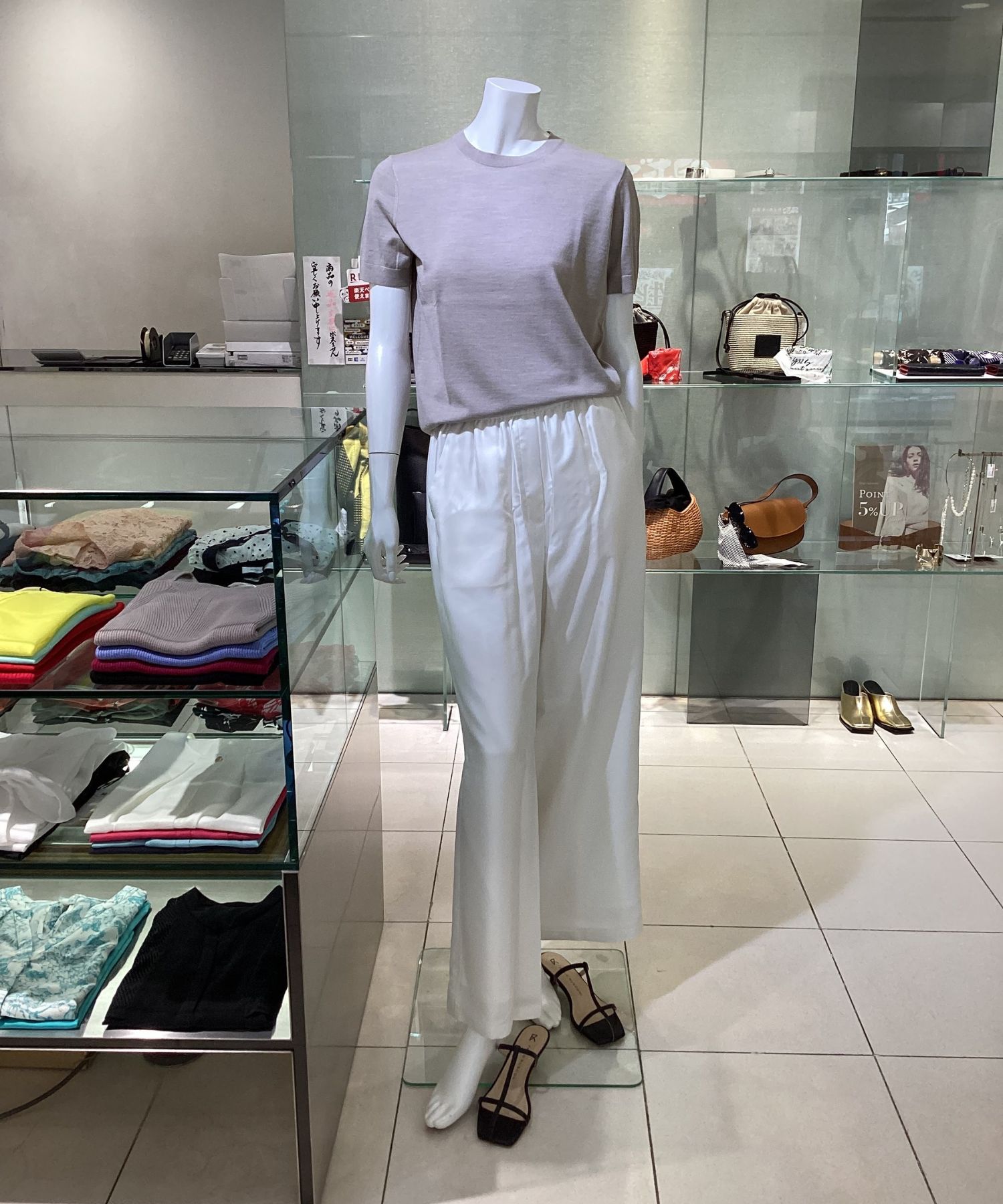 Mod Silk Twii Pull On Pant(アイボリー)絹 / ウォッシャブル / 手洗い可 / 01-5306408