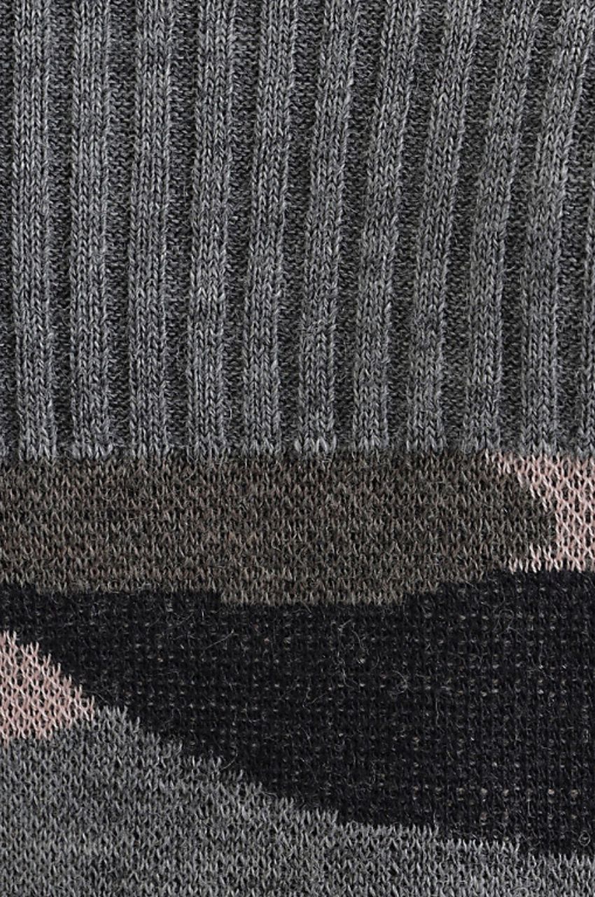 CAMOUFLAGE JACQUARD KNIT TUNIC / カモフラジャカードニットチュニック